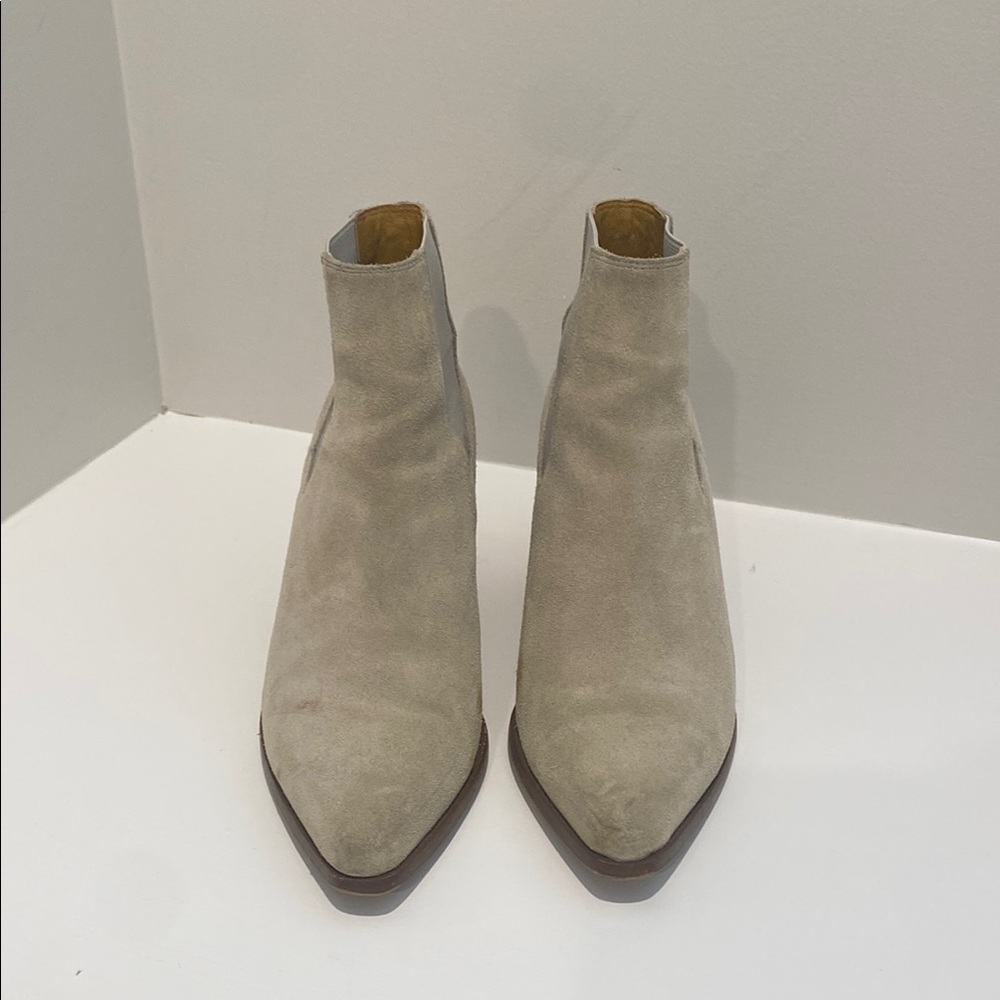 Rag & Bone Gray Tan Ankle Boots Sleek Suede Design